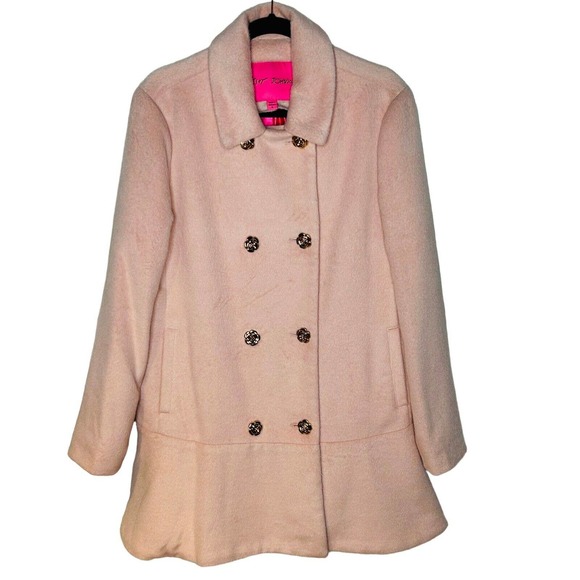 Betsey Johnson Jackets & Coats Betsey Johnson Blush Pink Pea Coat